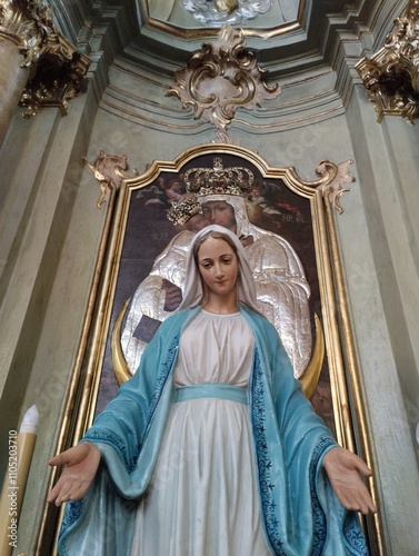 The Church of St. Andrew the Apostle in Slonim, Belarus. The interiors of the church