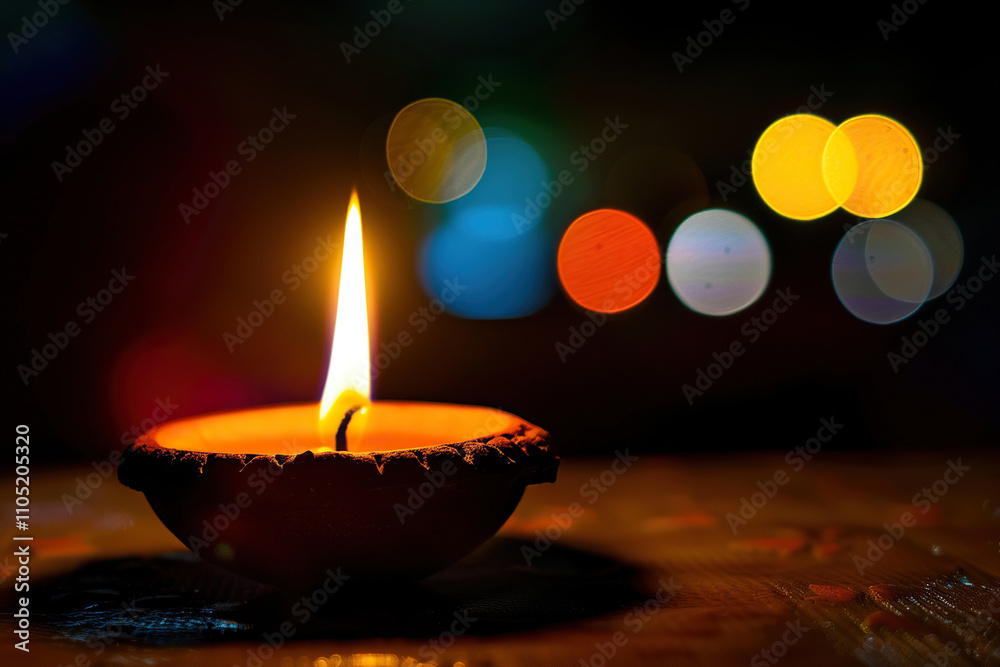 Beautiful greeting card with bright holiday composition for happy and celebrate Diwali Beautiful greeting card with bright holiday composition for happy and celebrate Diwali