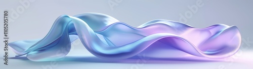 Abstract background with a blue and purple gradient, digital art, fluid shapes, smooth gradients, soft shadows, minimalistic design