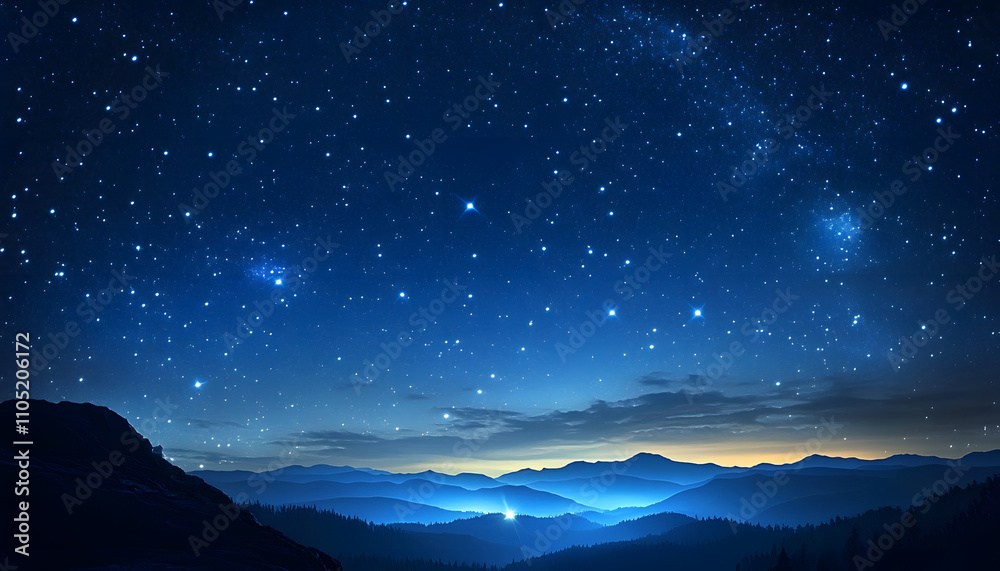 Blue night starry sky space background for screensaver Blue night starry sky space background for screensaver