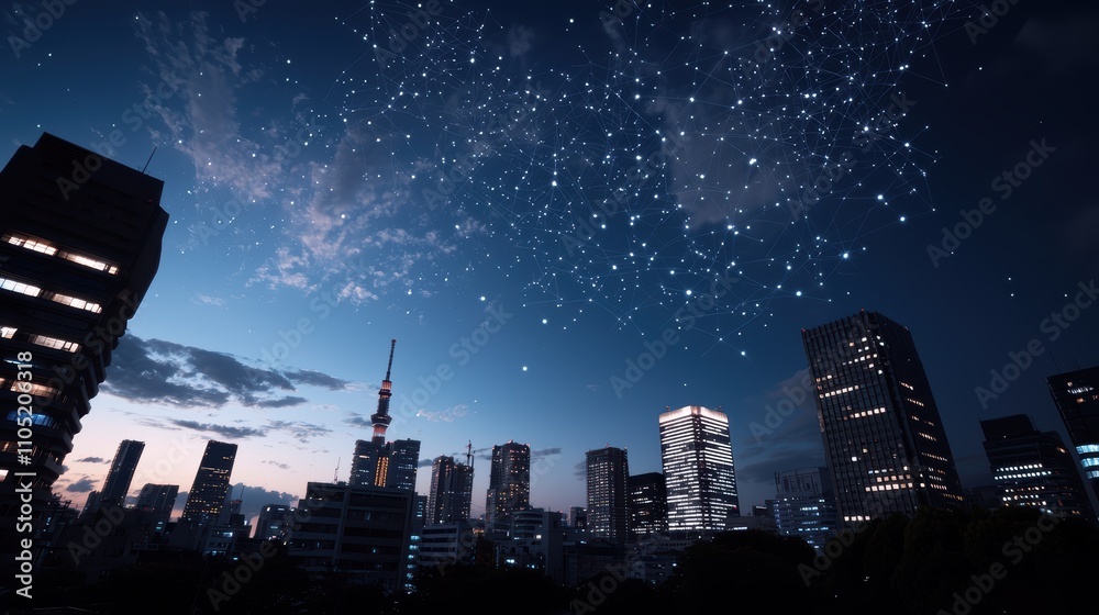 Fototapeta premium Smart Technology Integration for Energy Optimization in Urban Infrastructure