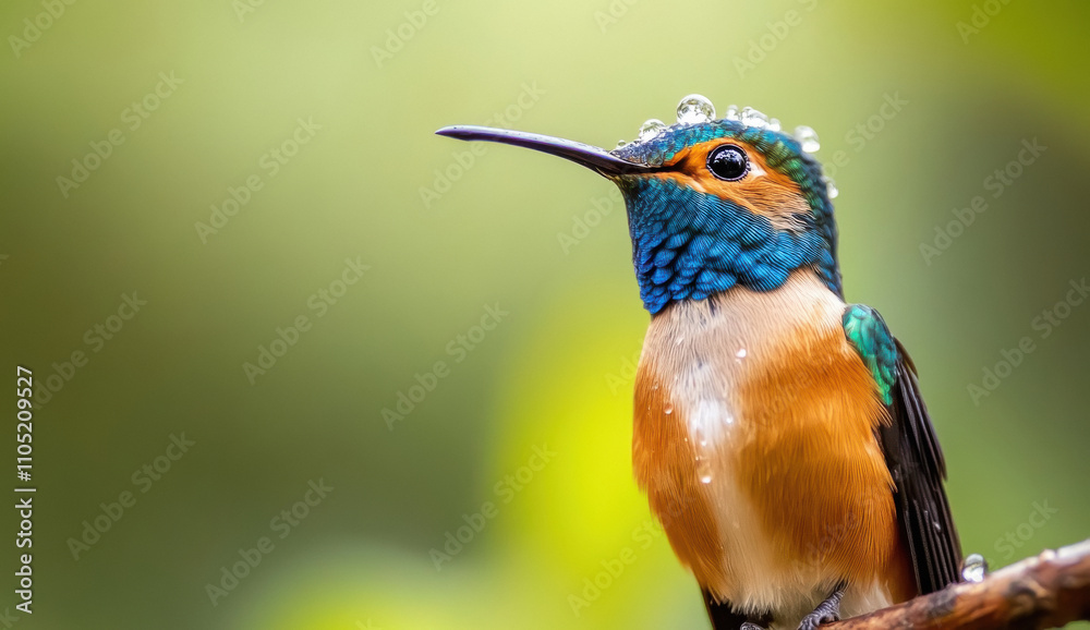 Fototapeta premium Common Kingfisher Beautiful Birds sitting on tree branch