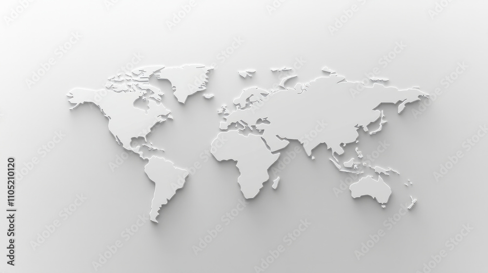 Clean and simple world map design with gradient effect for logos. AI generative Clean and simple world map design with gradient effect for logos. AI generative