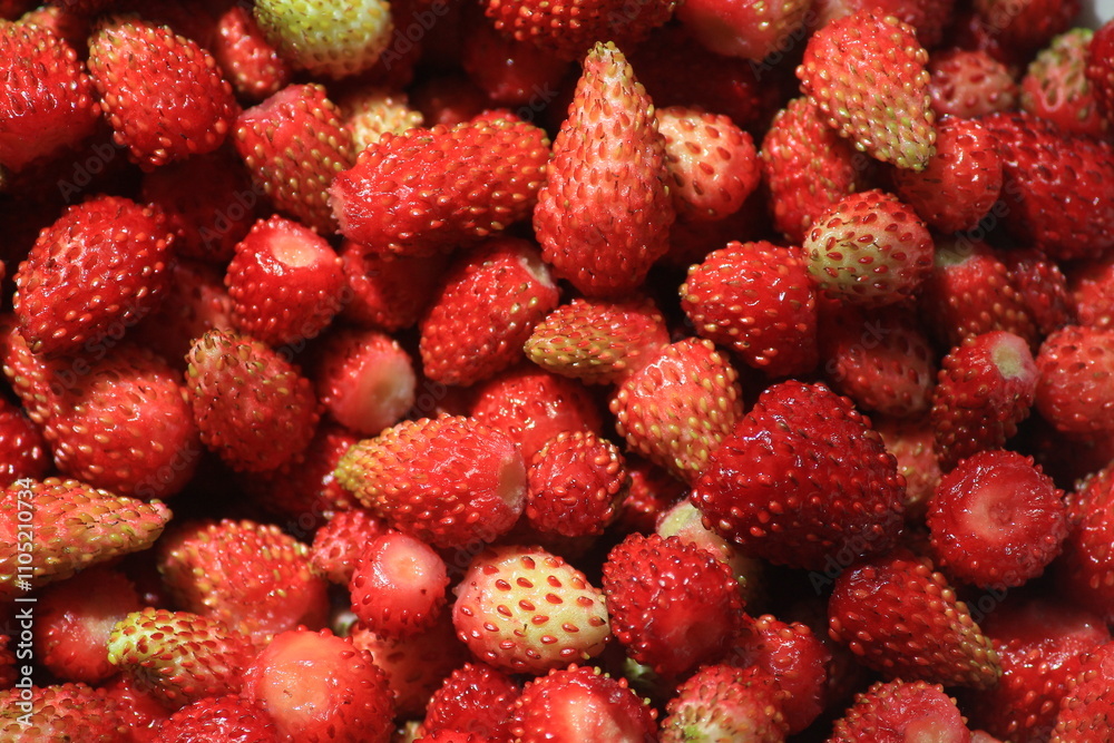 Red ripe strawberries close up Red ripe strawberries close up