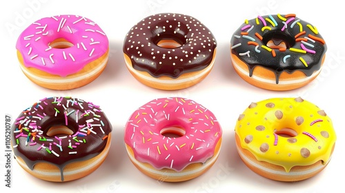 Assortment of Delicious Glazed Donuts