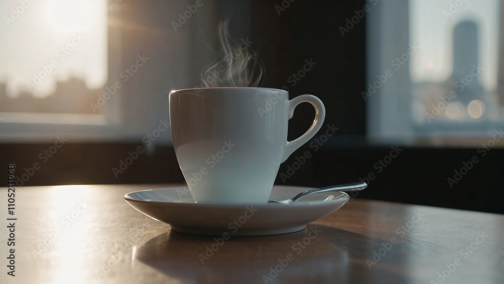 cup of coffee on the terrace