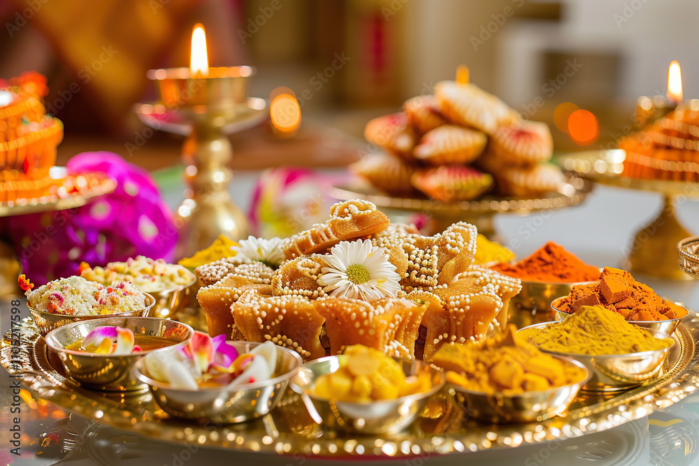 Naklejka premium Beautiful greeting card with bright holiday composition for happy and celebrate Diwali