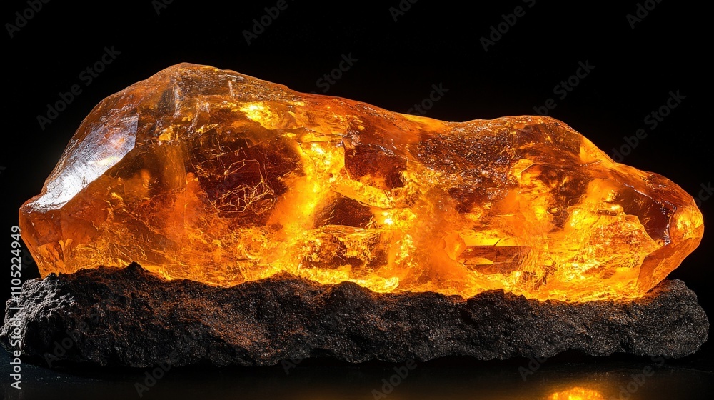 A stunning piece of amber showcasing vibrant colors and intricate details, set against a dark backdrop for dramatic effect. A stunning piece of amber showcasing vibrant colors and intricate details, set against a dark backdrop for dramatic effect.