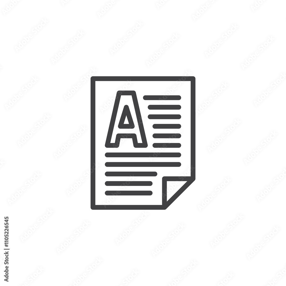 Answer Sheet line icon Answer Sheet line icon