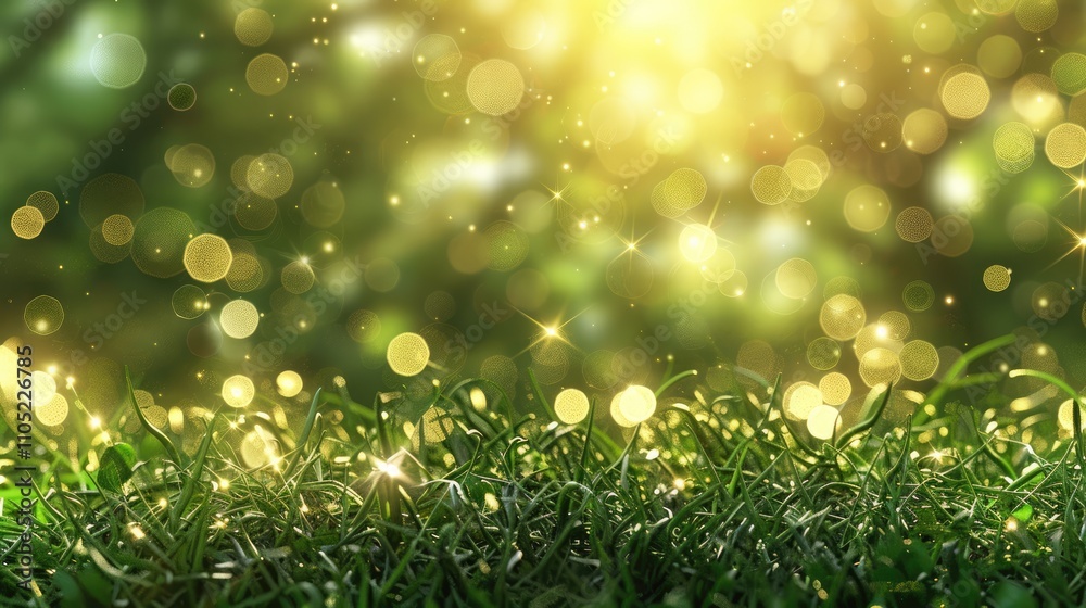 Obraz premium Grassy flower bokeh ideal for backgrounds