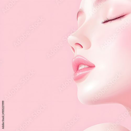 Beauty in stillness portrait of a serene woman studio photography soft lighting close-up emotion and grace