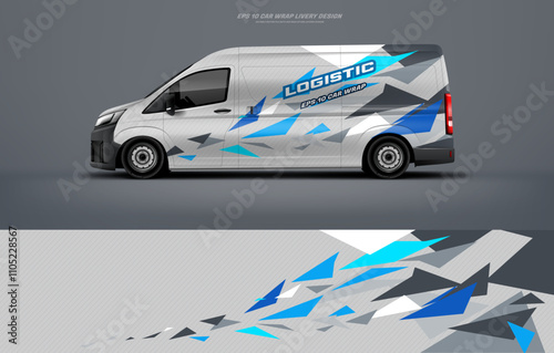 Sporty racing big van wrap car wrap livery design foe universal medium van vector eps ready print printable file.