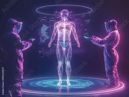 Wallpaper Mural Virtual reality medical training healthcare facility digital art high-tech environment futuristic viewpoint innovative concepts Torontodigital.ca