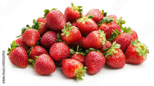 A pile of red strawberries