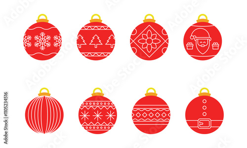 christmas ball decoration illustration
