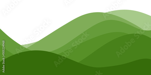 Green gradient wave background