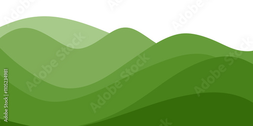 Green gradient wave background