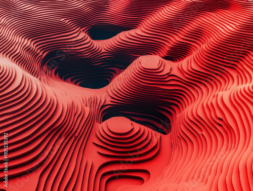 Red Wavy Background