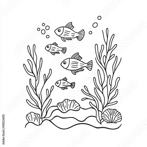 Underwater scene with color...