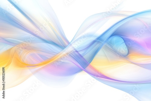 Vibrant swirling streams of smoke in shades of blue yellow purple and pink