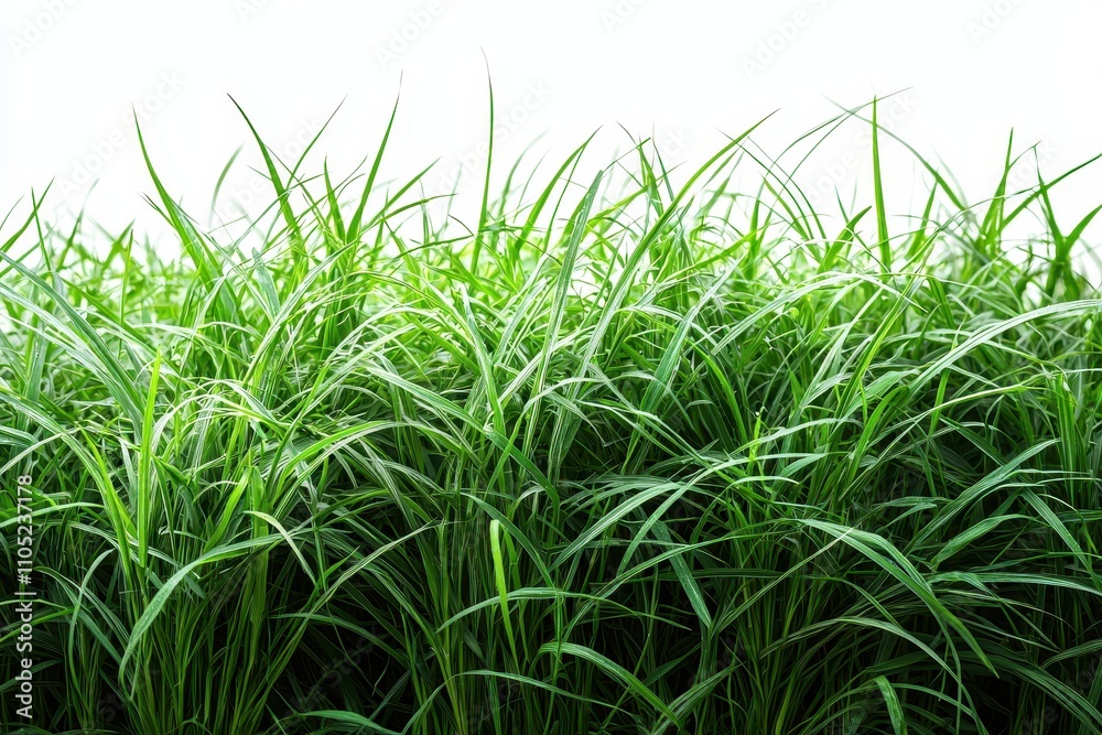 Fototapeta premium Lush Green Grass Isolated on Transparent Background
