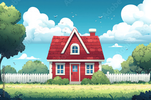 cartoon farm background