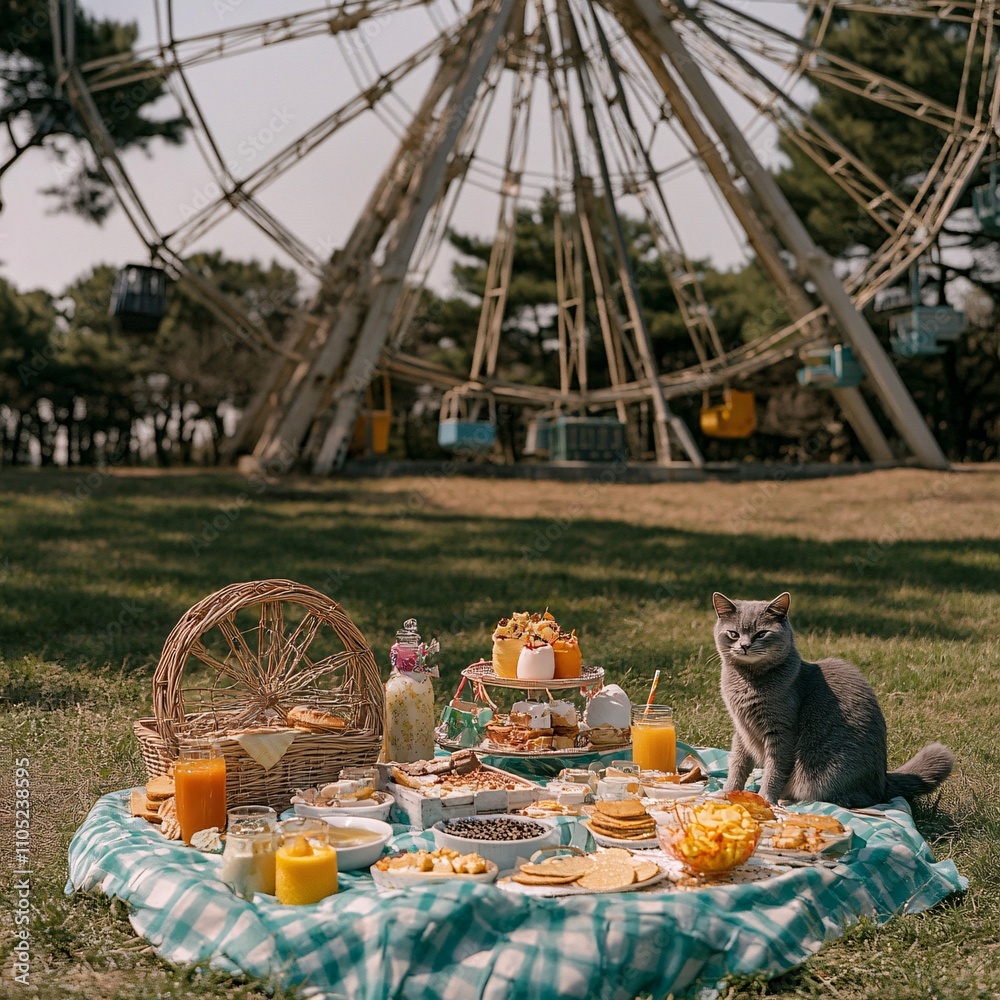 Fototapeta premium cat in the garden