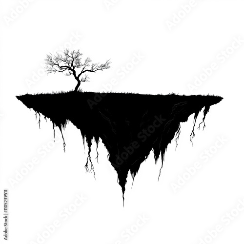 Floating Island Silhouette,...