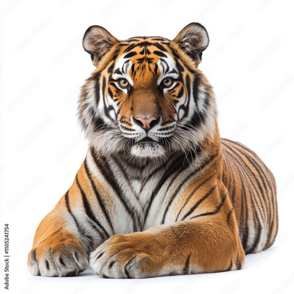 Siberian Tiger Isolated Siberian Tiger Isolated