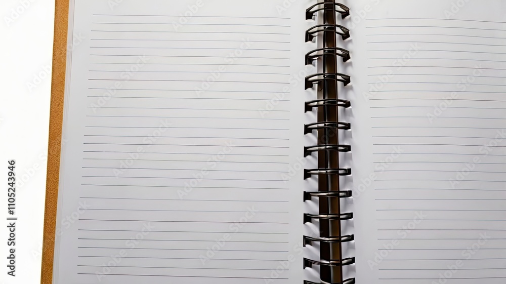 Blank Spiral Notebook isolated on a White Background with clipping path Blank Spiral Notebook isolated on a White Background with clipping path