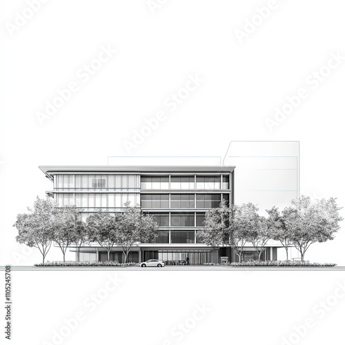 Hospital Building Silhouett...