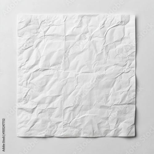 White Paper Napkin Isolated