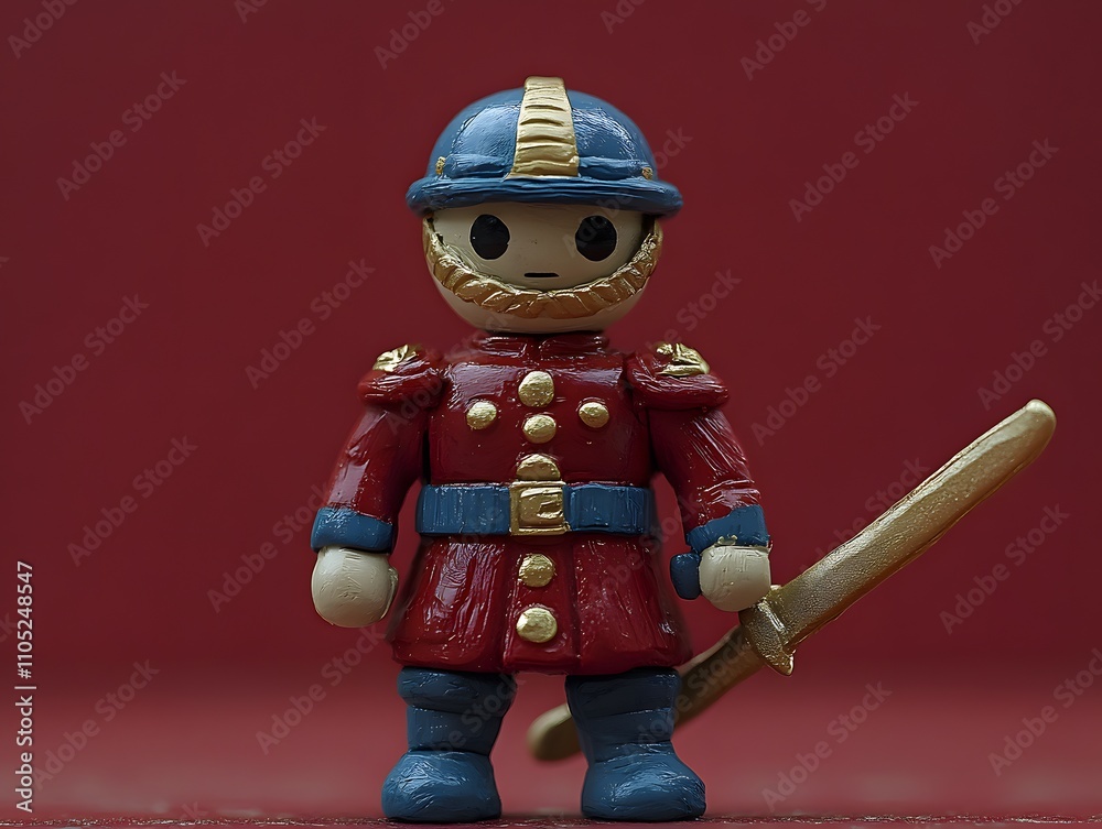 Adorable Cartoon Soldier Figurine with Armor and Weapon in Action Pose Colorful plastic character toy representing a warrior in combat equipment ready for battle or adventure Adorable Cartoon Soldier Figurine with Armor and Weapon in Action Pose Colorful plastic character toy representing a warrior in combat equipment ready for battle or adventure