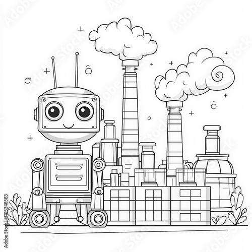 A robot factory with energe...