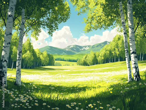 Birch Tree Background
