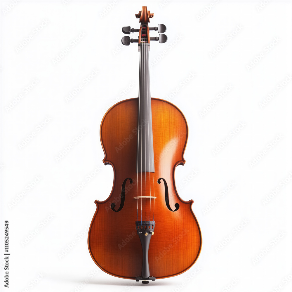 Fototapeta premium Cello Isolated
