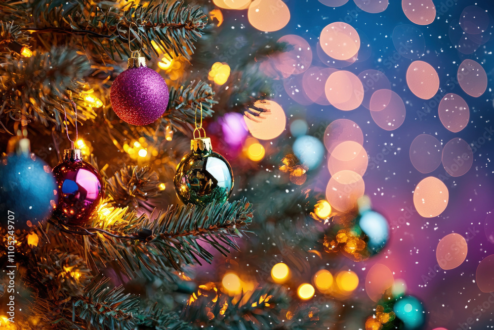 Christmas Tree Lights Abstract Christmas Tree Lights Abstract