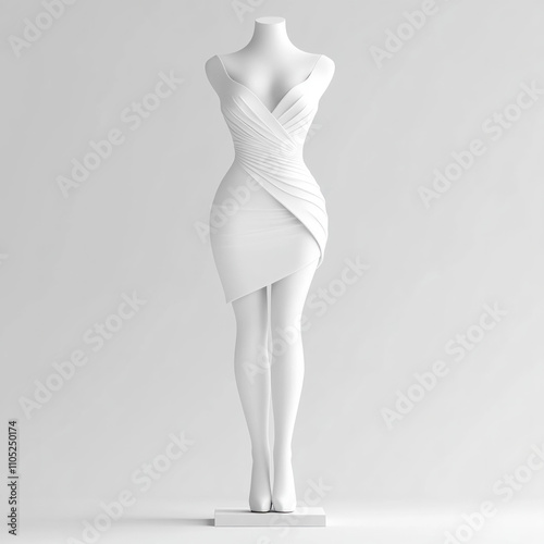 Dress On Mannequin Isolated