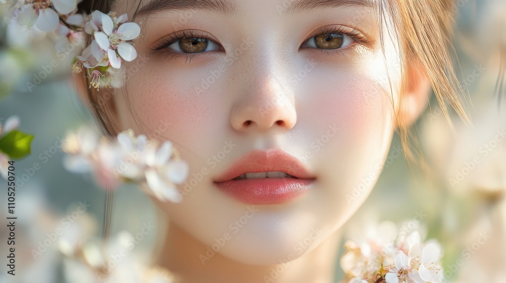 Portrait of Beauty Among Blossoms Portrait of Beauty Among Blossoms