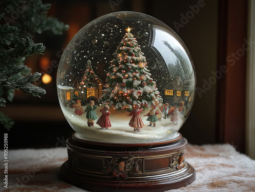 Glass Snow Globe Featuring ...