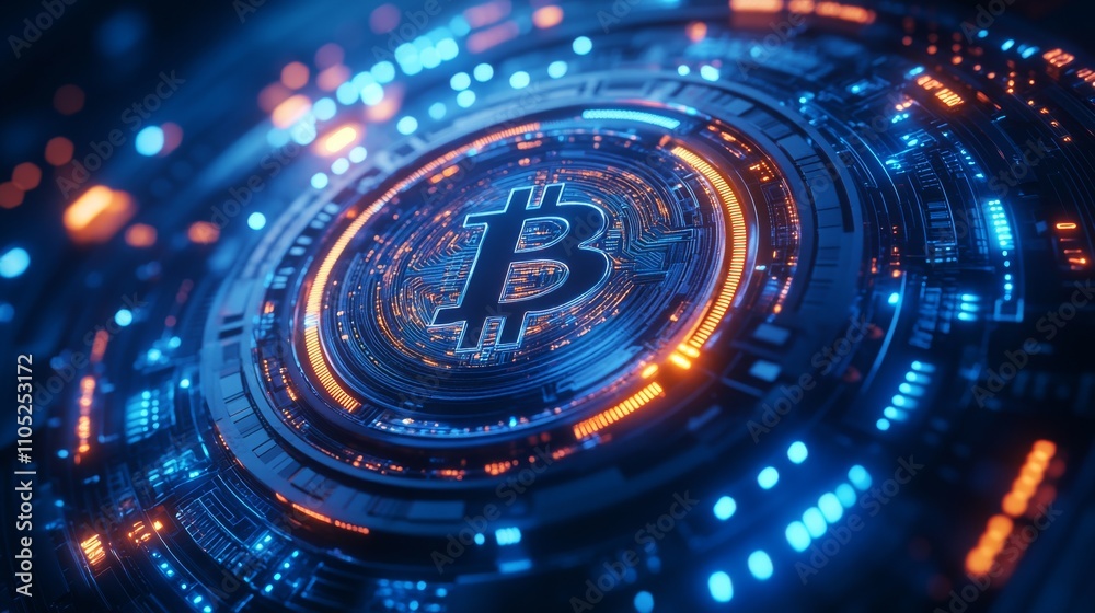 Futuristic Bitcoin Digital Circuit Design Futuristic Bitcoin Digital Circuit Design