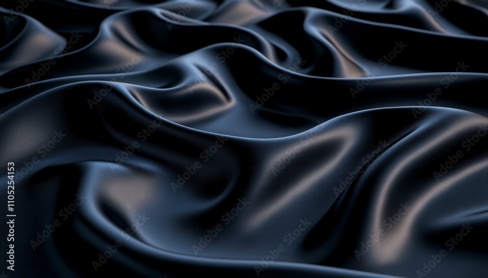 Fashionable dark slate blue luxurious fabric. Navi blue elegant textile folds. Silk slate blue color bedsheets material. Fashionable dark slate blue luxurious fabric. Navi blue elegant textile folds. Silk slate blue color bedsheets material.