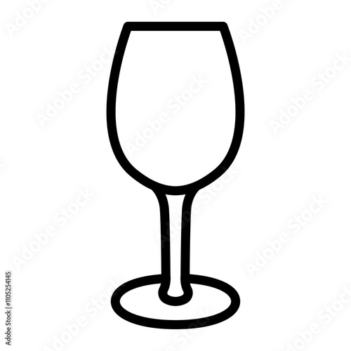 Glass Vector Line Icon Design