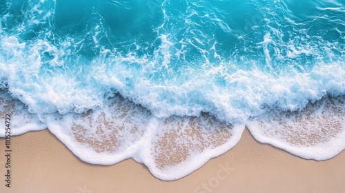 Serene Ocean Waves on Sandy Shore