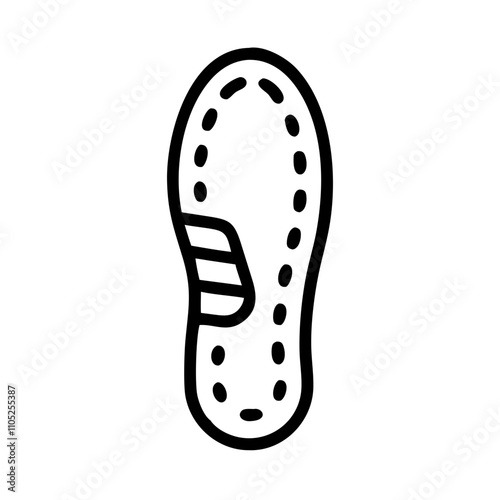 Black and white shoe sole print design with tread patterns