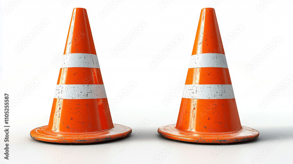 Ai-generated safety measures traffic cones urban streets visual content public infrastructure ground level awareness campaigns