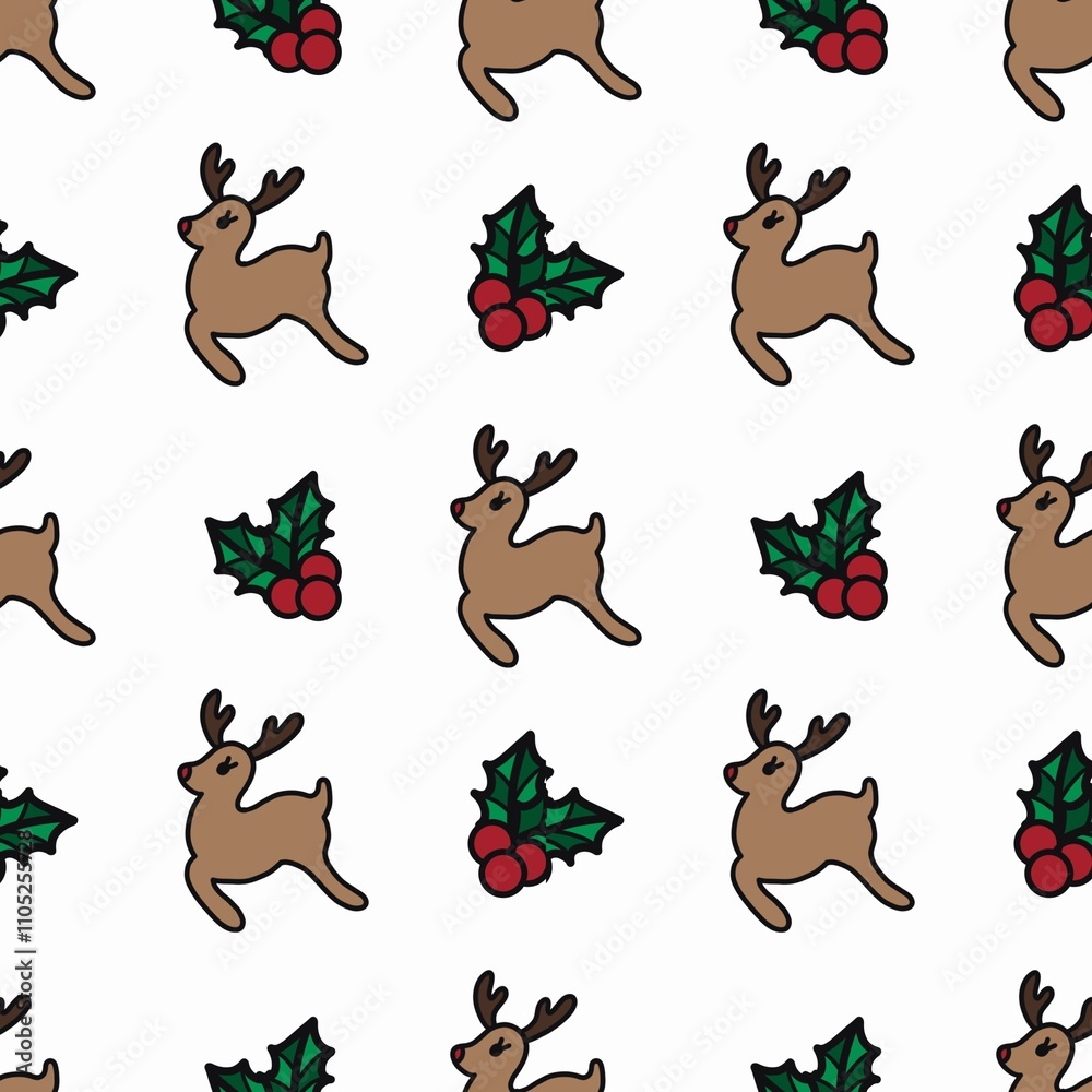 Fototapeta premium christmas seamless pattern