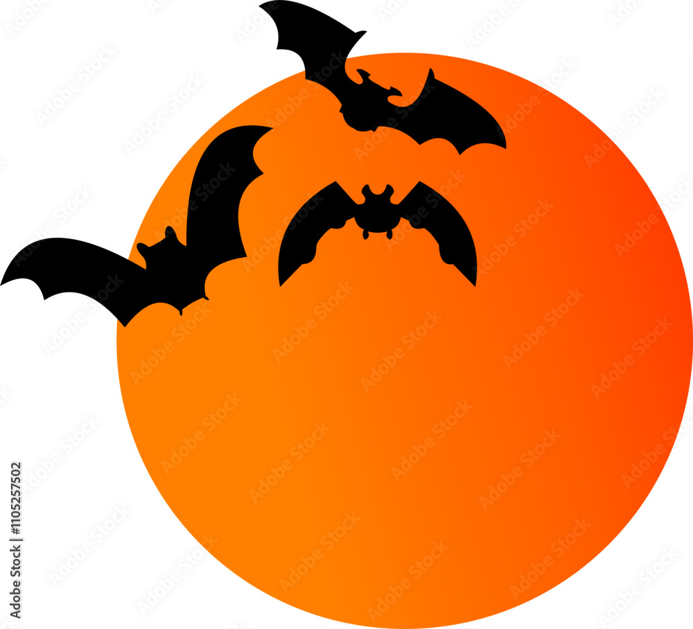 Naklejka premium Bat Sillhoute