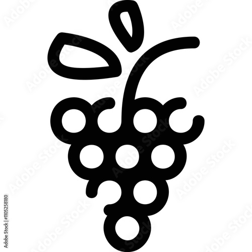 Simple vector icon grape