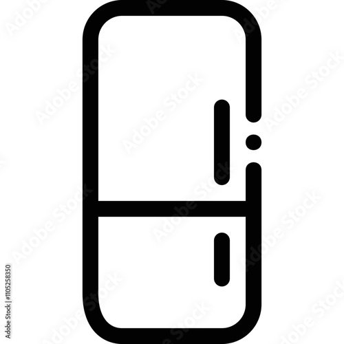 Simple vector icon refrigerator
